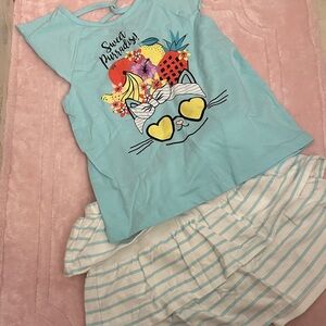 Sweet Hurray Kids Pajama Set - Blue and White